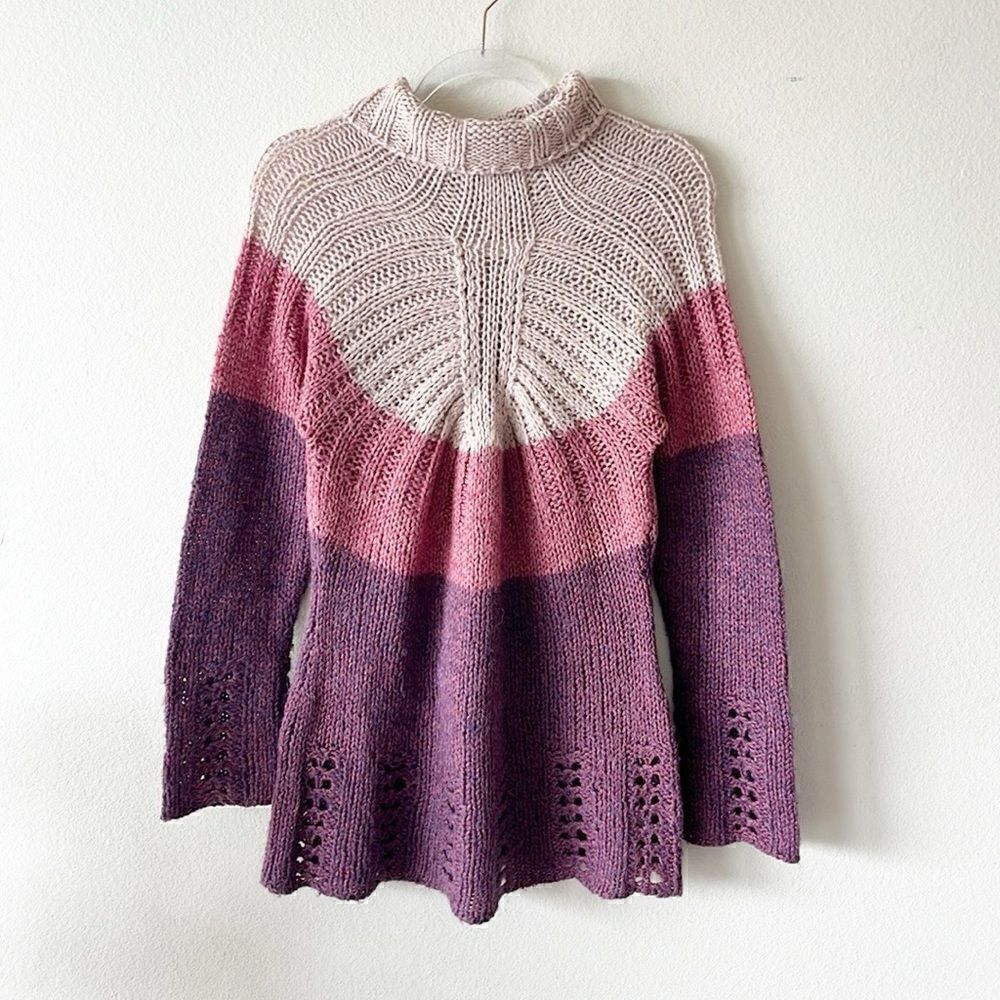 Anthropologie Sleeping on Snow Alpaca Blend Mock Neck Knit Sweater